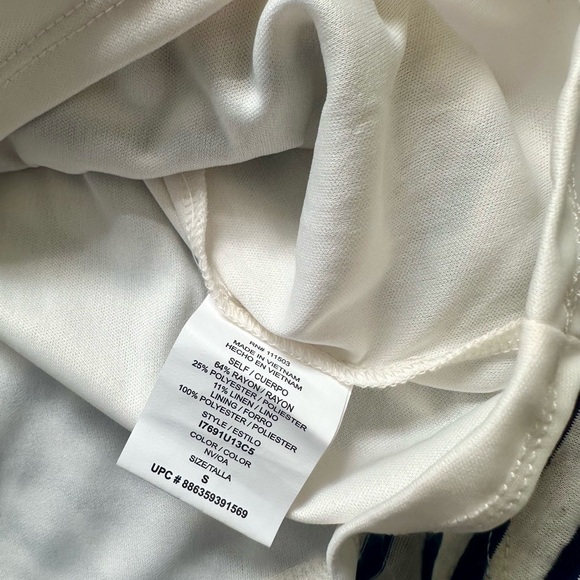 Lily Rose Navy Striped Sleeveless Dress with Belt - Picture 5 of 7